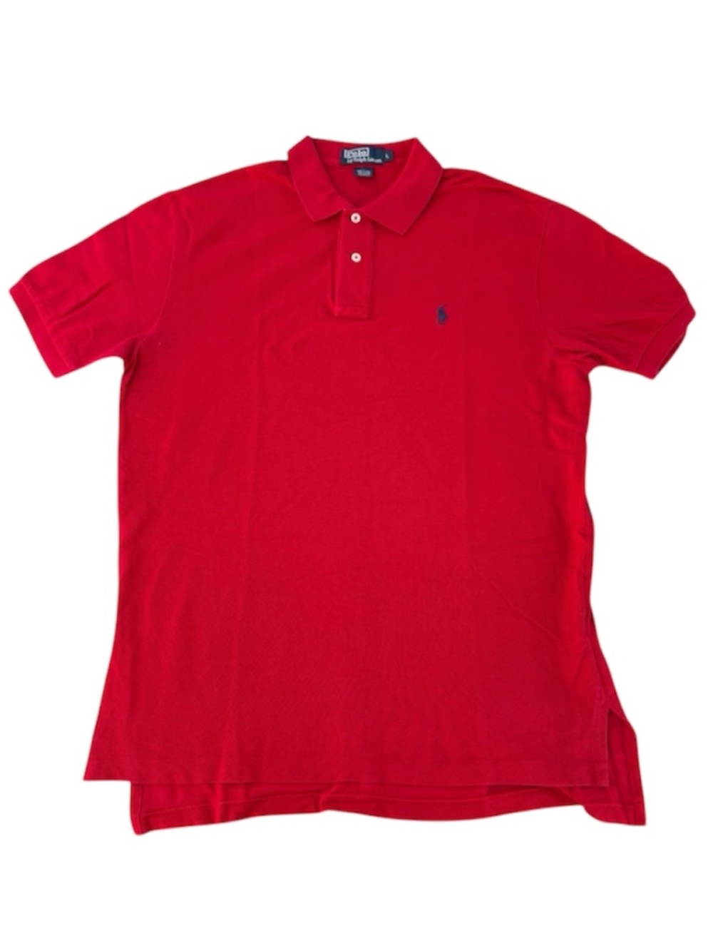 Polo Ralph Lauren Mens Red Polo Shirt Large Cotton Classic Preppy Casual